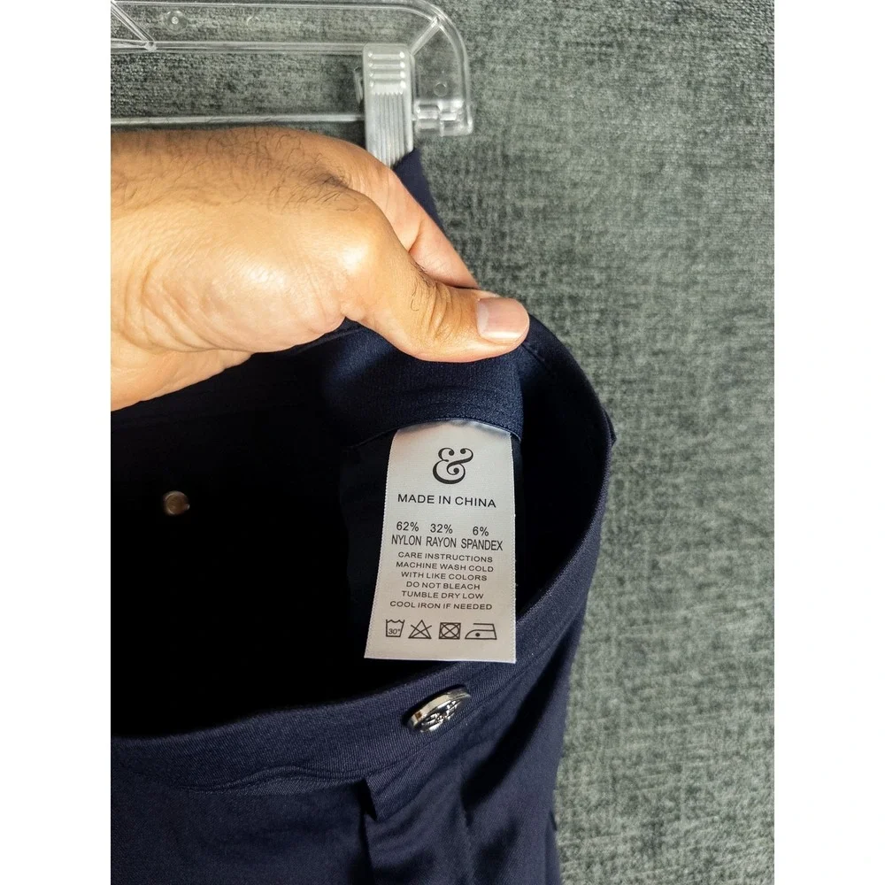 NWT Collars & Co CEO Tech Pull-On Pants Mens 40x32 Navy Blue Stretch Performance